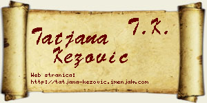 Tatjana Kezović vizit kartica